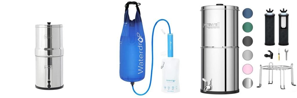 Gravity Fed Water Filter combined image