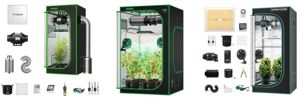Grow Tent Setup combined image