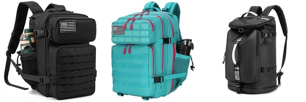 Gym Backpack With Belt Holder combined image