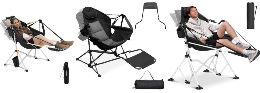 Hammock Chair With Footrest combined image