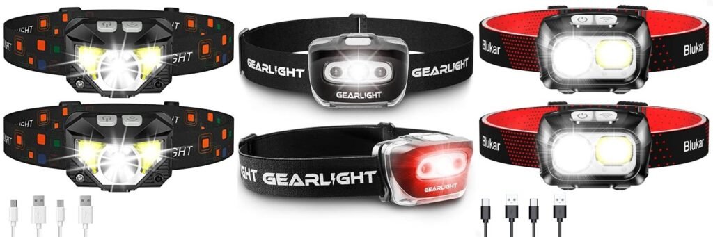 Headlamp Camping combined image