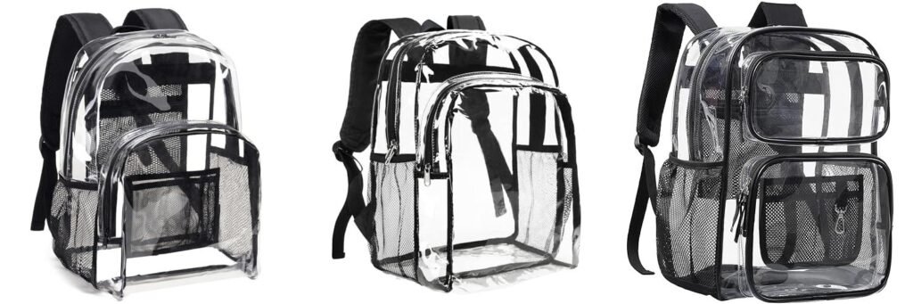 Heavy Duty Clear Backpacks combined image