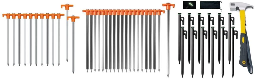 Heavy Duty Tent Stakes combined image