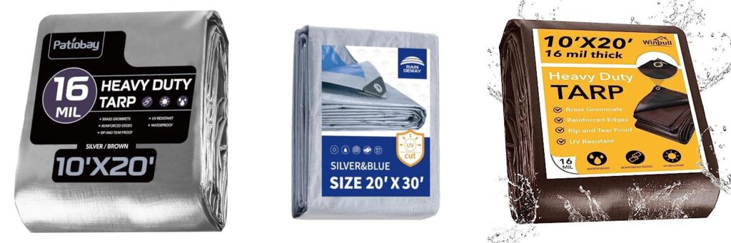 Heavy Duty Waterproof Tarps combined image