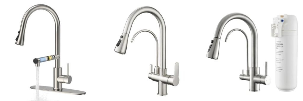 Kitchen Faucet With Water Filter combined image