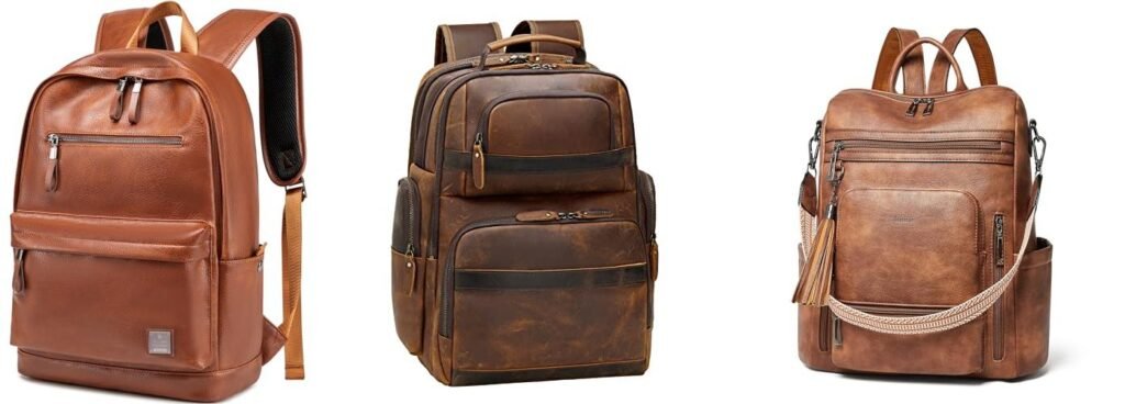 Leather Backpacks For Work combined image