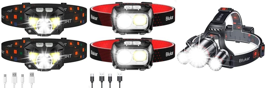 Led Rechargeable Headlamp combined image
