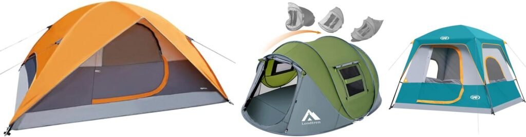 Lightweight 4 Man Tent combined image