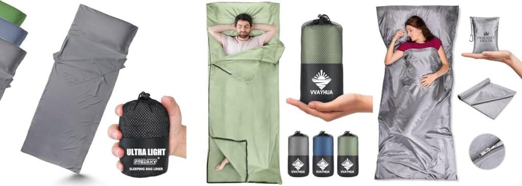 Lightweight Sleeping Bag Liner combined image