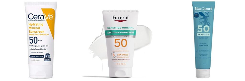 Mineral Sunscreen For Eczema combined image
