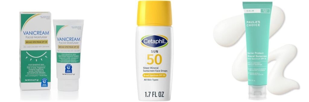 Mineral Sunscreen For Rosacea combined image