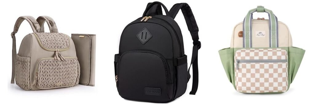 Mini Diaper Bag Backpack combined image