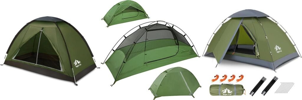 One Person Tent Backpacking combined image