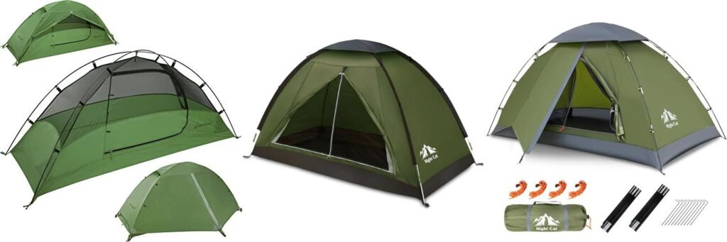 One Person Tent For Backpacking combined image