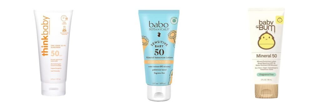 Organic Infant Sunscreen combined image