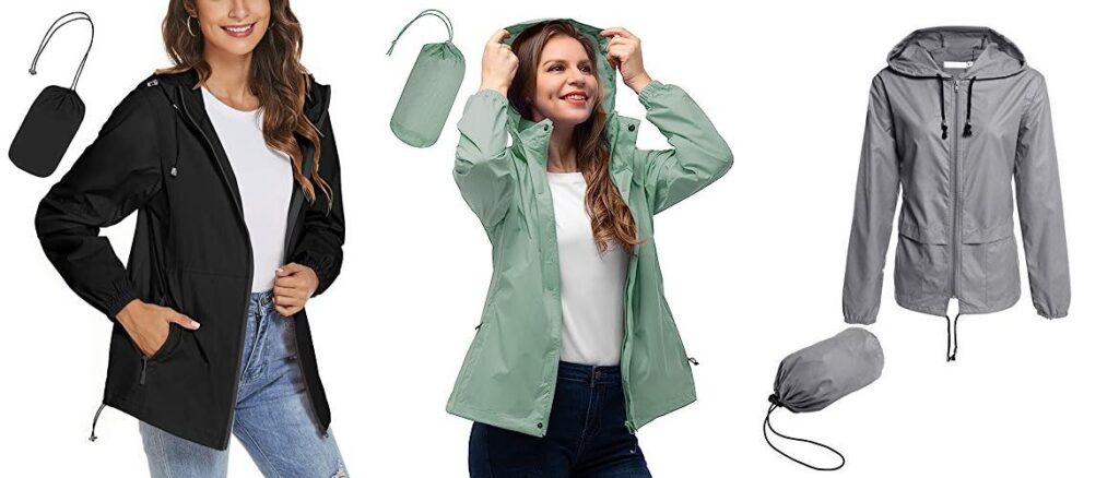 Packable Rain Jacket Women combined image