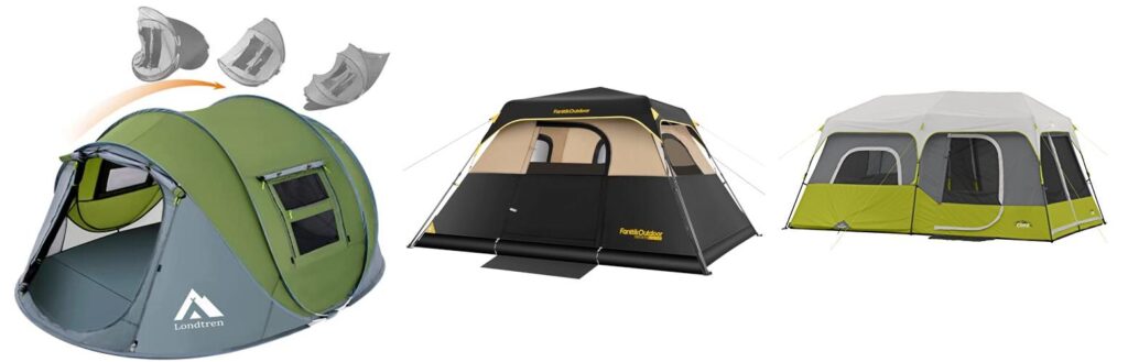 Pop Up Camping Tent combined image