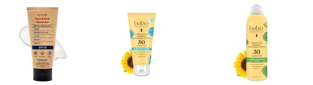 Rated Natural Sunscreen combined image