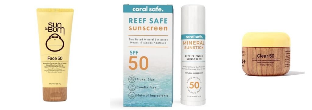 Reef Safe Face Sunscreen combined image
