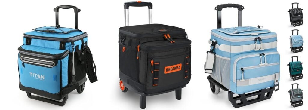 Rolling Cooler For Beach Sand combined image