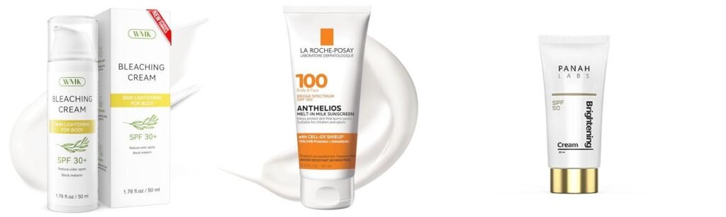Skin Lightening Sunscreen combined image
