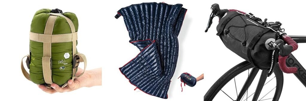 Sleeping Bag For Bikepacking combined image