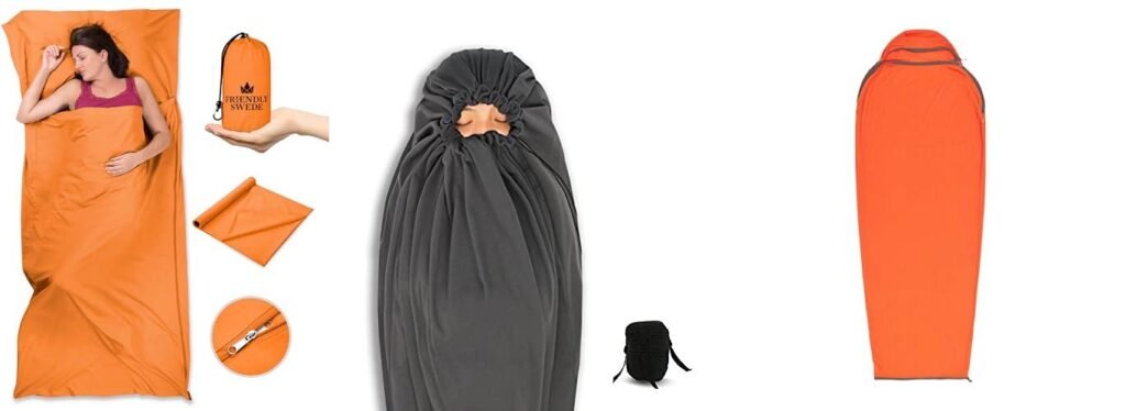 Sleeping Bag Liner For Cold Weather combined image