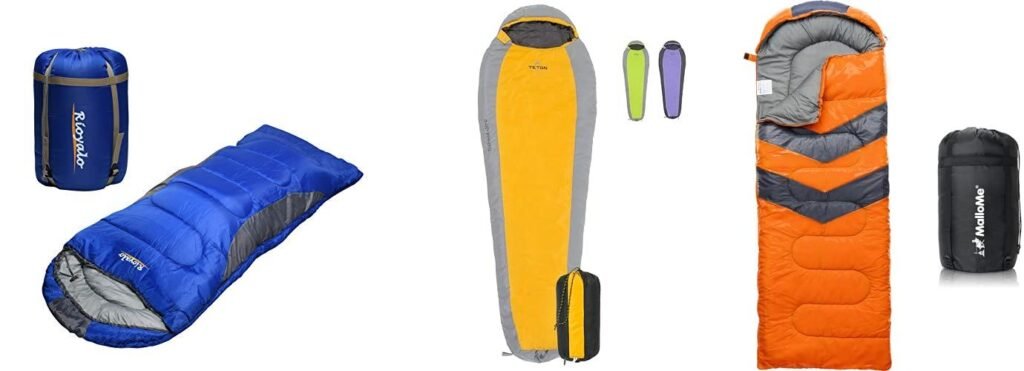 Sleeping Bags For Winter Backpacking combined image