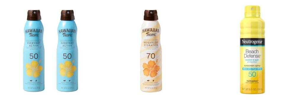 Smelling Spray Sunscreen combined image