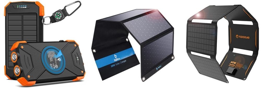 Solar Charger Backpacking combined image