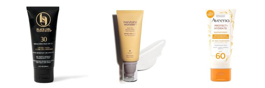 Sunscreen Black Skin combined image