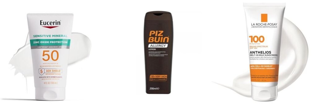 Sunscreen For Allergies combined image