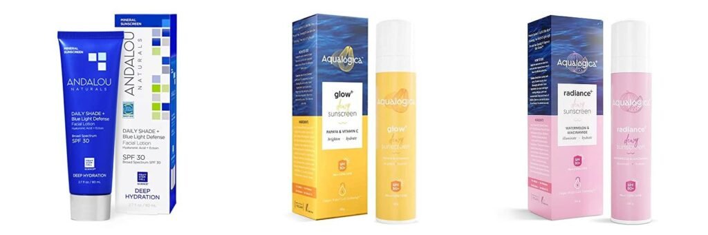 Sunscreen For Blue Light Protection combined image