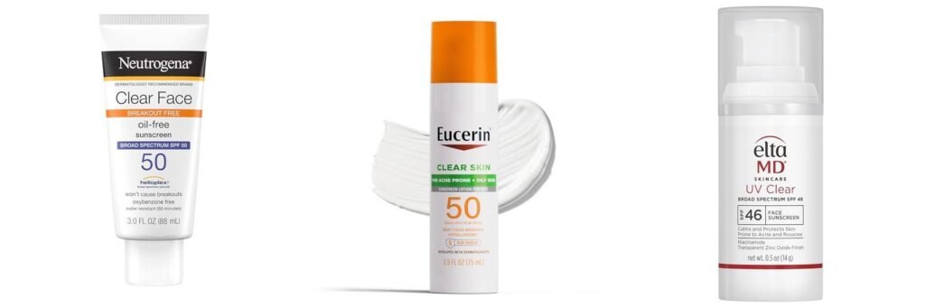 Sunscreen For Breakout Prone Skin combined image