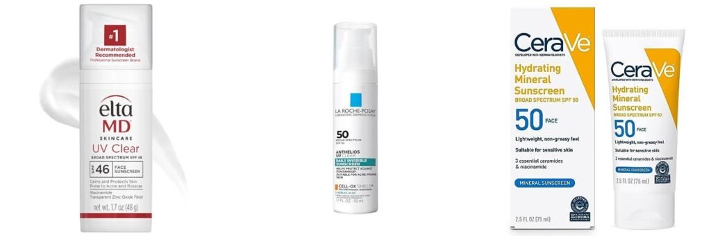 Sunscreen For Face With Rosacea combined image