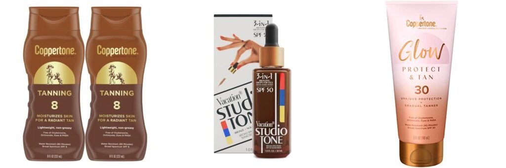 Sunscreen For Getting A Tan combined image