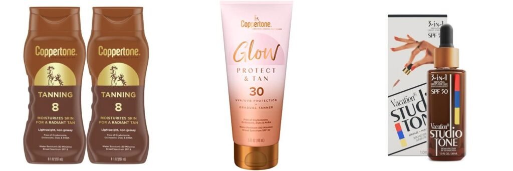 Sunscreen For Getting Tan combined image