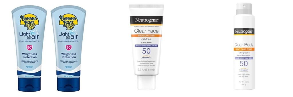 Sunscreen For Light Skin combined image