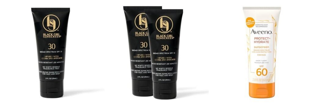 Sunscreen For Melanated Skin combined image