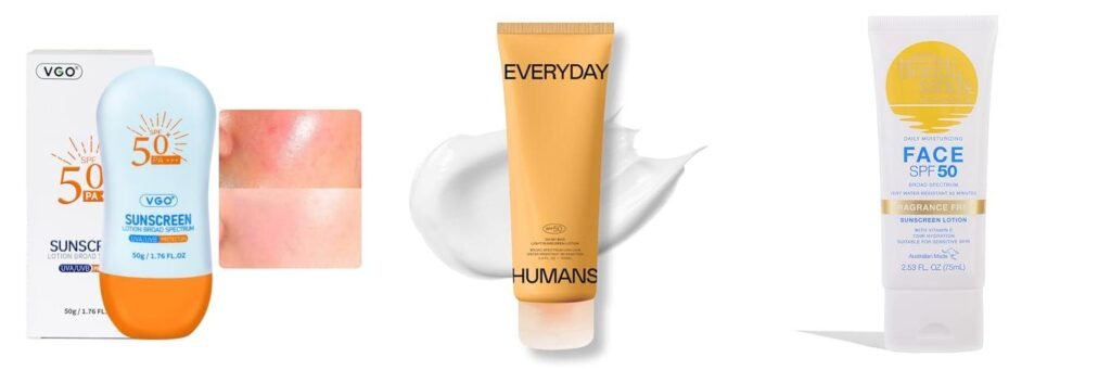 Sunscreen For People Who Burn Easily combined image