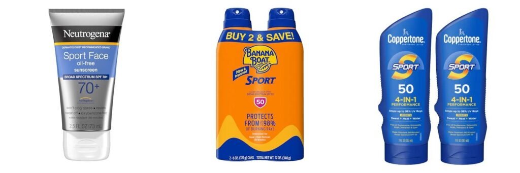 Sunscreen For Sports combined image