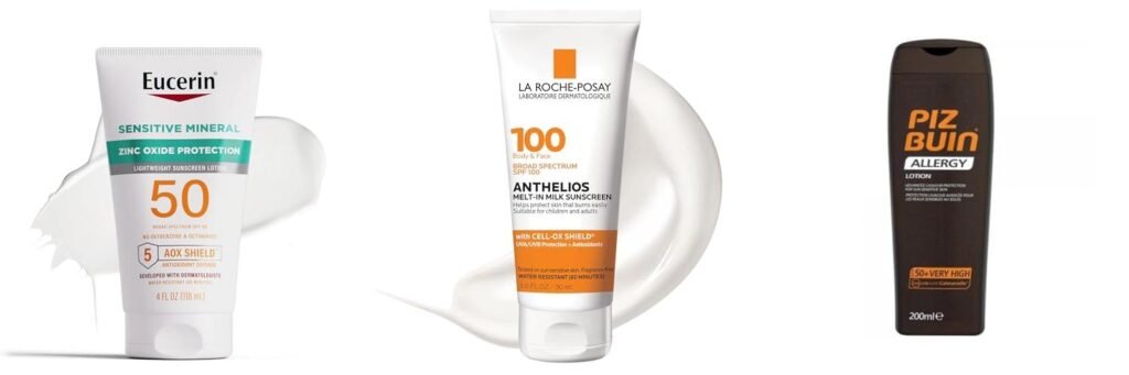 Sunscreen For Sun Allergy combined image