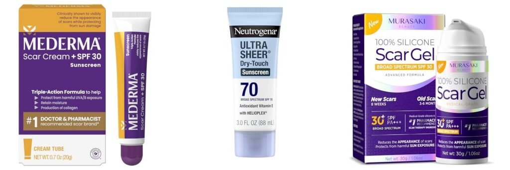 Sunscreen For Surgical Scars combined image