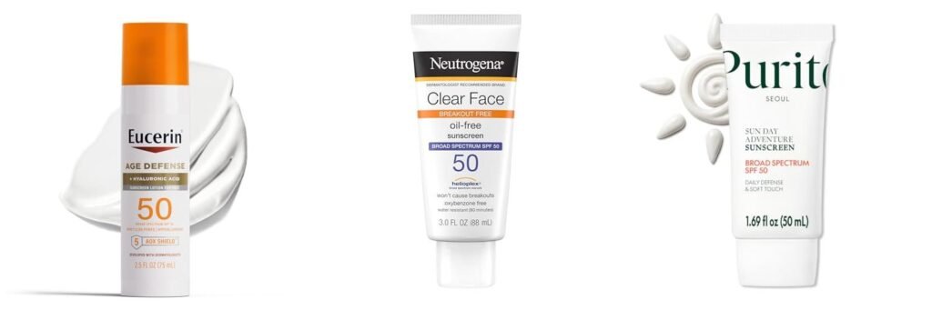 Sunscreen For Women Over 50 combined image