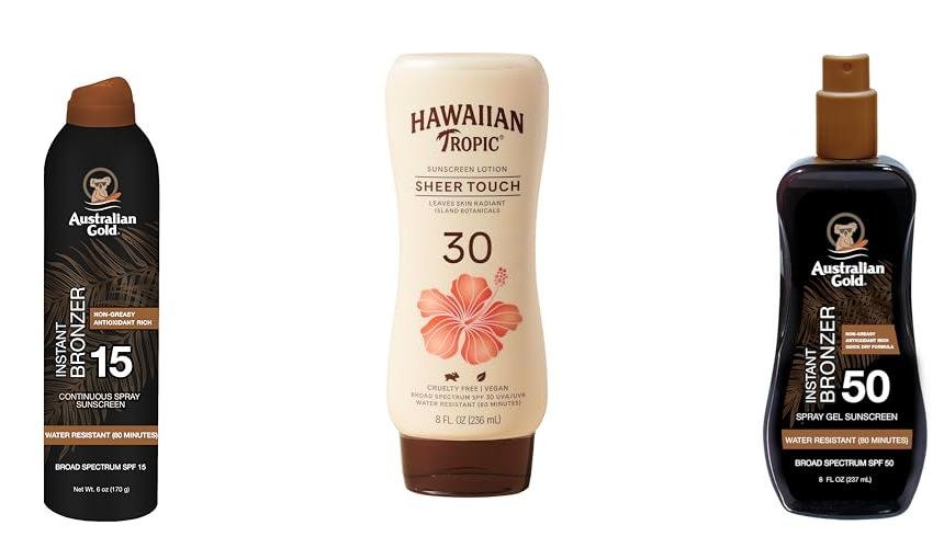 Sunscreen Tan combined image