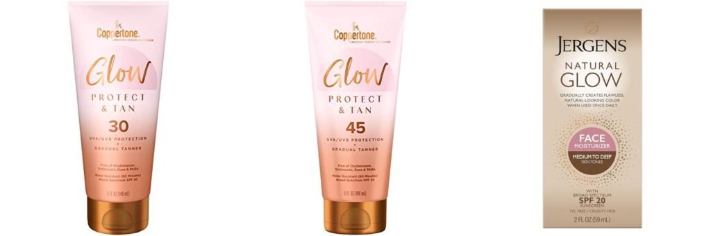 Sunscreen To Tan And Protect combined image