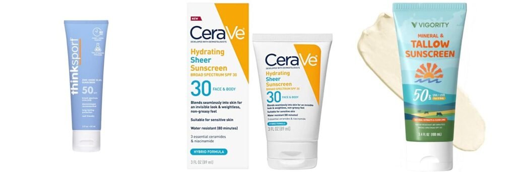 Sunscreen Without Harmful Chemicals combined image