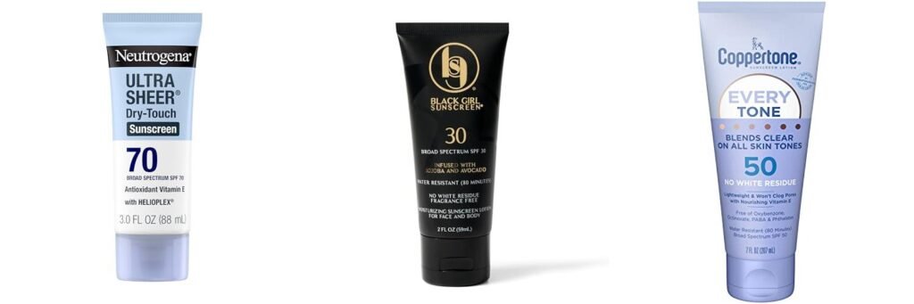 Sunscreens For Dark Skin combined image