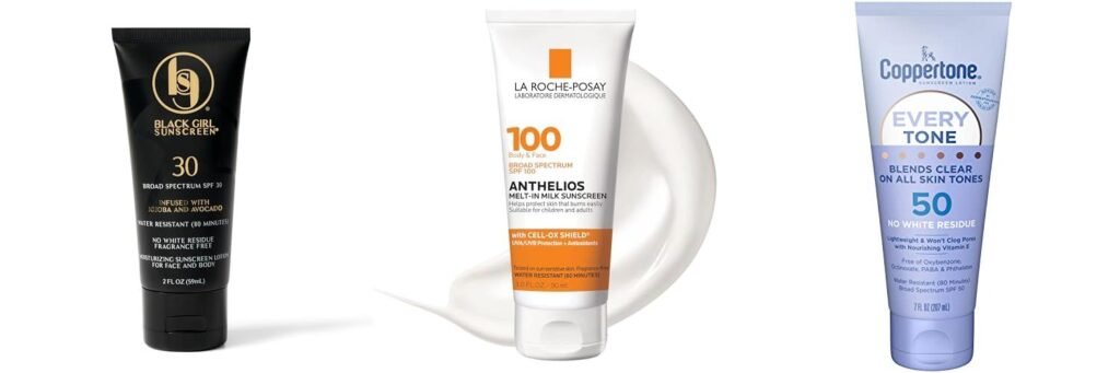 Sunscreens For Darker Skin combined image