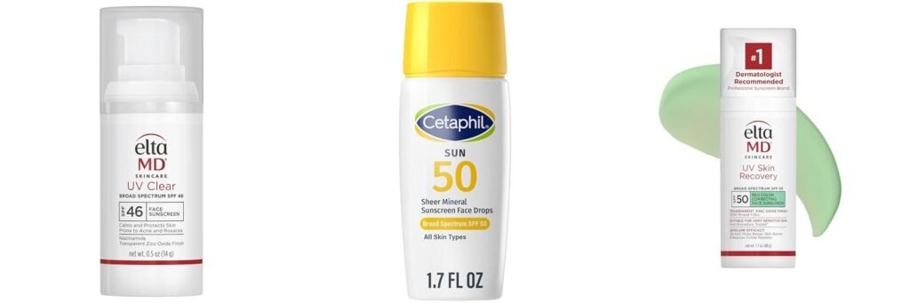Sunscreens For Rosacea combined image